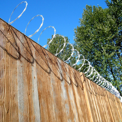 Razor Wire Concrete Fence